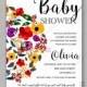 A Baby Is Blooming Baby Shower Invitations
