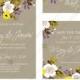 Wedding invitation, thank you card, save the date cards. Wedding set. RSVP card anniversary invitation