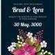 Magenta Anemone tulip floral wedding invitation card printable template winter