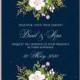 Jasmine sakura anemone wedding invitation bridal shower invitation spring