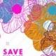 Colorful anemone Save the date background