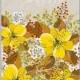 Yellow anemone sunflower autumn floral wedding invitation vector template floral design