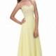 Yellow Strapless Beaded Gown by Elizabeth K - Color Your Classy Wardrobe