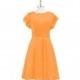 Tangerine Azazie Kaylen - Knee Length Scoop Side Zip Chiffon Dress - Charming Bridesmaids Store