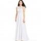 White Azazie Frederica - Keyhole Floor Length Scoop Chiffon And Lace Dress - Charming Bridesmaids Store