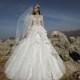 Tony Ward Fall/Winter 2018 Crystalline Lace Hand-made Flowers Sweet Chapel Train Illusion Ball Gown Long Sleeves Bridal Dress - Brand Wedding Dresses