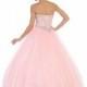 May Queen - Bedazzled Sweetheart Basque Waist Ball Gown LK78 - Designer Party Dress & Formal Gown