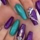 Mirror Nail Glitter Acrylic Nail Design For New Years For Christmas For Winter Spring Fall Seasons