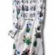 Fresh Pleated High Neck Long Sleeves Chiffon Floral Dress Basics Midi Dress - Discount Fashion in beenono