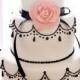 Black And White Tiered Cake