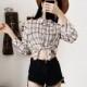 Must-have Casual Attractive Long Sleeves Lattice Trendy Fall Top Blouse Chiffon Top - Discount Fashion in beenono