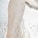 Glamorous Tulle Off-the-shoulder Neckline Mermaid Wedding Dress With Beadings & Lace Appliques
