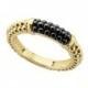LAGOS Gold & Black Caviar Stacking Ring 