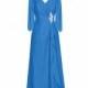 Blue_jay Azazie Jaycee MBD - Floor Length Back Zip Off The Shoulder Chiffon And Lace - Charming Bridesmaids Store
