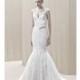 Blue By Enzoani - Fall 2012 - Eldorado Sleeveless Lace and Tulle Mermaid Wedding Dress with Floral Sash - Stunning Cheap Wedding Dresses