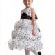 White Bubble Layered Organza Dress w/ Black Polka Dots Style: D929 - Charming Wedding Party Dresses