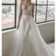 Julie Vino 2018 1554 Appliques Tulle Open Back Elegant V-Neck Aline Sleeveless Detachable Ivory Wedding Gown - Rich Your Wedding Day
