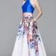 Faviana - s7982 Long mikado print two-piece - Designer Party Dress & Formal Gown