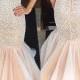 Pearl Pink Mermaid Halter Sleeveless Beading Tulle Floor-Length Long Prom Dresses P559