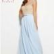 Blush Mac Duggal 20046M - Sleeveless Chiffon Pearls Dress - Customize Your Prom Dress