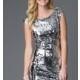 Sequin Short Holiday Dress with Cap Sleeves - Brand Prom Dresses