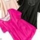 Must-have Oversized Simple Slimming Scoop Neck Sleeveless Chiffon One Color T-shirt - Discount Fashion in beenono