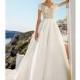 Eva Lendel 2017 Sidny Satin Embroidery Short Sleeves V-Neck Royal Train Ball Gown Vogue Ivory Wedding Dress - Branded Bridal Gowns
