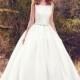 Maggie Sottero Fall/Winter 2017 Verity Chapel Train Ivory Beading Simple Sleeveless Ball Gown Bateau Satin Wedding Dress - Bridesmaid Dress Online Shop