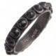 Armenta New World Black Spinel Sterling Silver Stackable Ring 