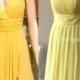 Yellow Bridesmaid Dress, mismatch bridesmaid dress knee length - Hand-made Beautiful Dresses