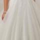 Fantastic Tulle & Satin Bateau Neckline A-Line Wedding Dresses With Lace Appliques