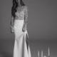 Rime Arodaky Fall/Winter 2017 Blair Open Back Lace Embroidery Split Long Sleeves Sweep Train Bateau Fit & Flare Wedding Dress - Charming Wedding Party Dresses