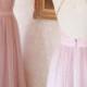 Pink V Neck Tulle Long Prom Dress, Evening Dress
