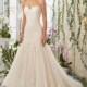 Blu by Mori Lee 5402 Strapless Lace Fit and Flare Sample Sale Wedding Dress - Crazy Sale Bridal Dresses
