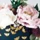 Navy And Blush Peony Cake With Gilded Bees!