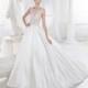 Nicole 2018 NIAB18028 Chapel Train Covered Button Aline Appliques Tulle Sleeveless Illusion Sweet Ivory Bridal Dress - Rich Your Wedding Day