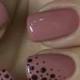 Fabulous Pink And Blood Red Dotted Nail Art Designs