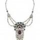 Ben-Amun - Velvet Glamour Ornate Crystal Necklace - Designer Party Dress & Formal Gown