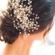 Wedding Hair Piece,Gold Bridal Comb,Bridal Headpiece,Gold Floral Hair Comb,Headpiece,Wedding Accessories,Gold Headpiece,Gold Head Comb-FERA