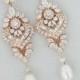 Rose Gold Bridal Earrings, Crystal Wedding Earrings, Statement Bridal Earrings,Bridal Jewelry, Swarovski, London Bridal Earrings