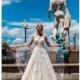 Katherine Joyce 2018 14418 Rosetta Hand-made Flowers Sweet Ivory Chapel Train Tulle Sleeveless Aline Illusion Bridal Dress - Rich Your Wedding Day