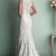 Allure Bridals 9160 High Neck Lace Slip Wedding Dress - Crazy Sale Bridal Dresses