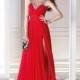 Alyce Paris - Jeweled V-Strap Illusion Open Back Long Prom Gown 35684 - Designer Party Dress & Formal Gown