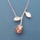 Beautiful, Rose Gold, Rose, Necklace, Flower, Necklace, Birthday, Best Friends, Sister, Gift, Jewelry