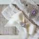 Wedding garter - Customizable Vintage bridal garter set with Stunning Gemstone & Crystal Rhinestones on Comfortable Lace, wedding dress
