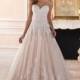 Stella York Style 6385 by Stella York - Ivory  White Lace  Tulle Floor Sweetheart  Strapless Ballgown Wedding Dresses - Bridesmaid Dress Online Shop