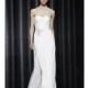Pronovias - Fall 2012 - One-Shoulder Silk Chiffon Sheath Wedding Dress with a Beaded Strap - Stunning Cheap Wedding Dresses