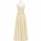 Champagne Azazie Dara - Floor Length Sweetheart Illusion Chiffon Dress - Charming Bridesmaids Store