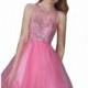 Elizabeth K - Bedazzled Illusion Tulle Dress GS2074 - Designer Party Dress & Formal Gown