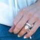 14k White Gold Princess-cut Three-Stone Diamond Bridal Set Wedding Ring (1 Cttw, I-J, I1-I2
